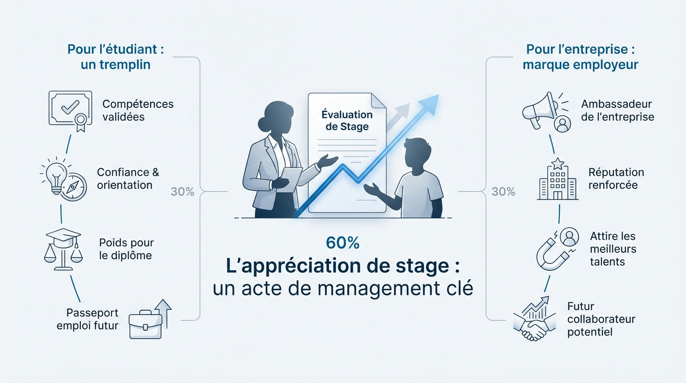 L'appr&eacute;ciation de stage comme acte de management