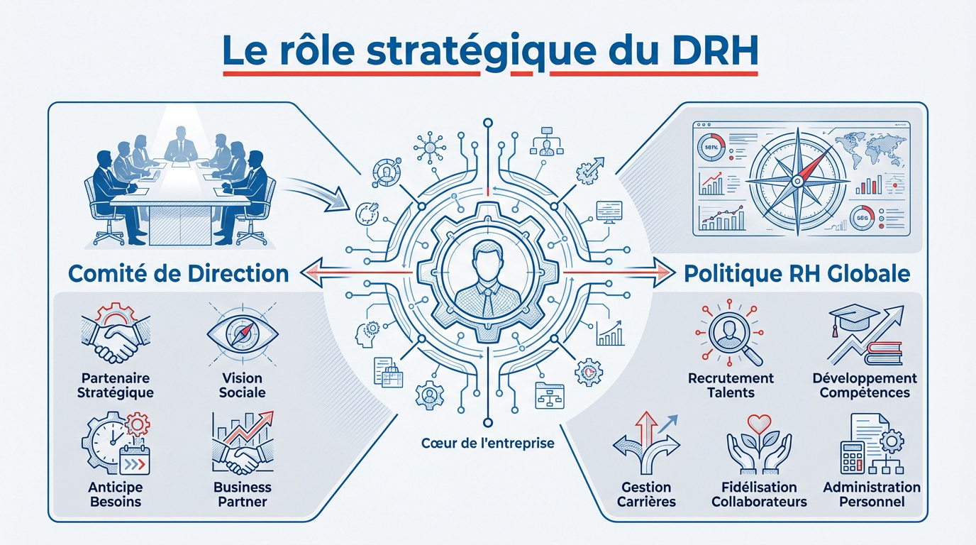 Le r&ocirc;le strat&eacute;gique du DRH au sein du comit&eacute; de direction