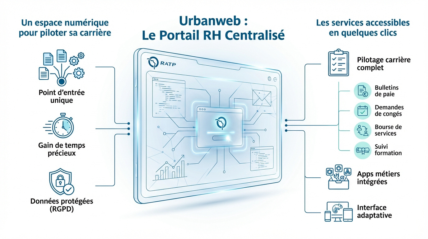 Interface num&eacute;rique Urbanweb pour la gestion RH des agents RATP